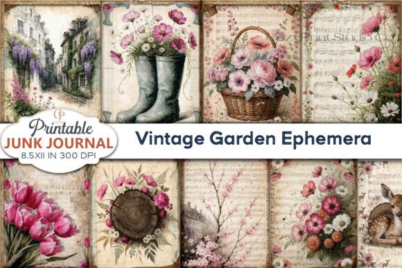 Bring a Touch of Nostalgia to Your Projects with Vintage Garden Ephemera Junk Journal Pages