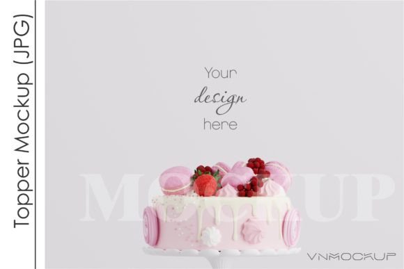 Cake Topper Mockup for Birthday & Wedding Designs