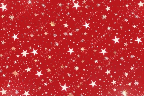 Celebrate the Season with Red and White Stars Pattern Christmas