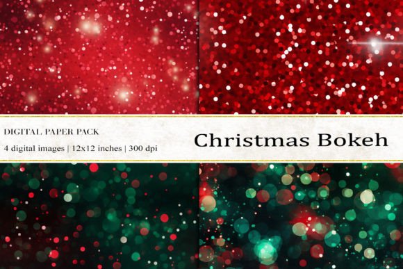 Christmas Bokeh Digital Papers: Instant Festive Atmosphere