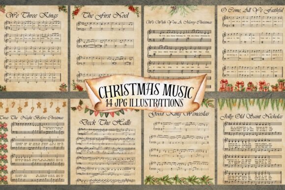 Christmas Music 8.5x11 Digital Paper: A Guide for Crafters