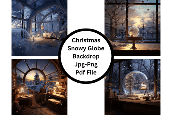 Christmas Snowy Globe Backdrop: Capturing Holiday Magic