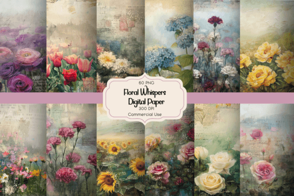 Floral Whispers Digital Paper: Your Next Favorite Design Asset
