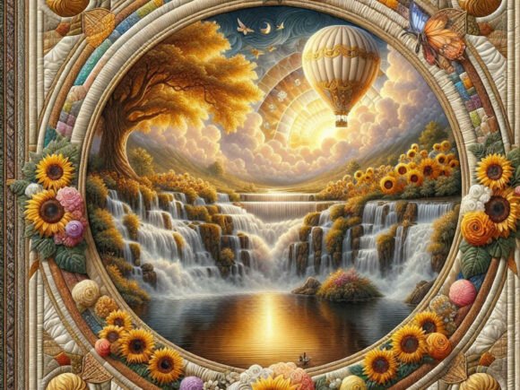 Golden Horizons Bundle: Fantasy Digital Papers