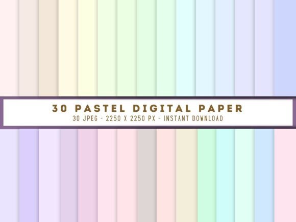 Mastering Soft Hues: The Pastel Colour Plain Digital Paper Set