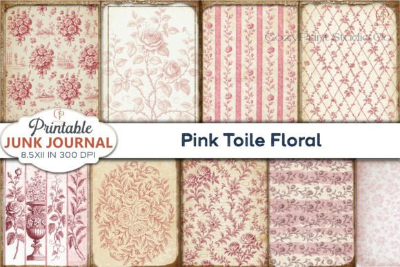 Pink Toile Floral Junk Journal Pages: A Designer's Guide