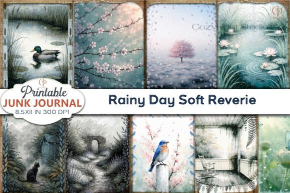 Rainy Day Soft Reverie Junk Journal Page: A Creative Guide