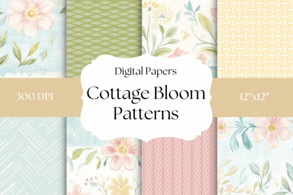 Soft Cottagecore Blooms: Your Digital Paper Collection