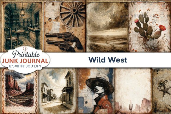 Unleash Your Inner Pioneer with Wild West Junk Journal Pages