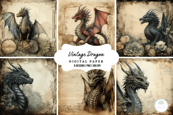 Unleashing Timeless Fantasy: The Vintage Dragon Background