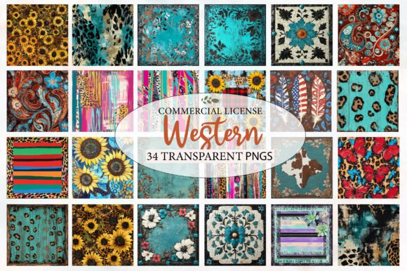 Western Background PNG Sublimation: Rustic Design Assets